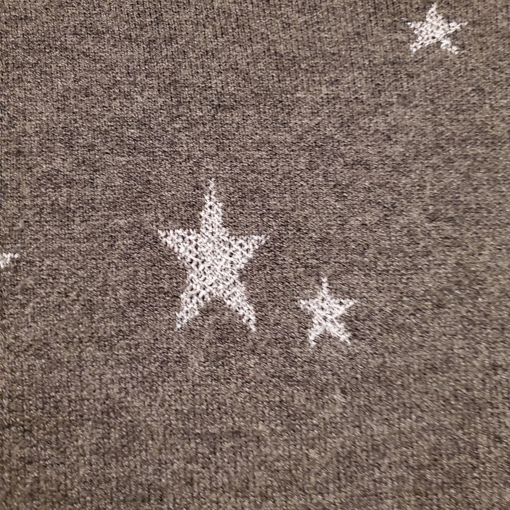 Ann Taylor Silver Thread Star Pattern Crewneck Sw… - image 3